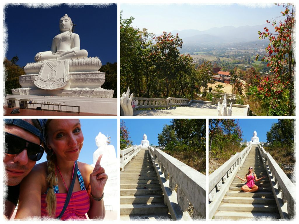 things to do in Pai_climbing the white Buddha in Pai Thailand