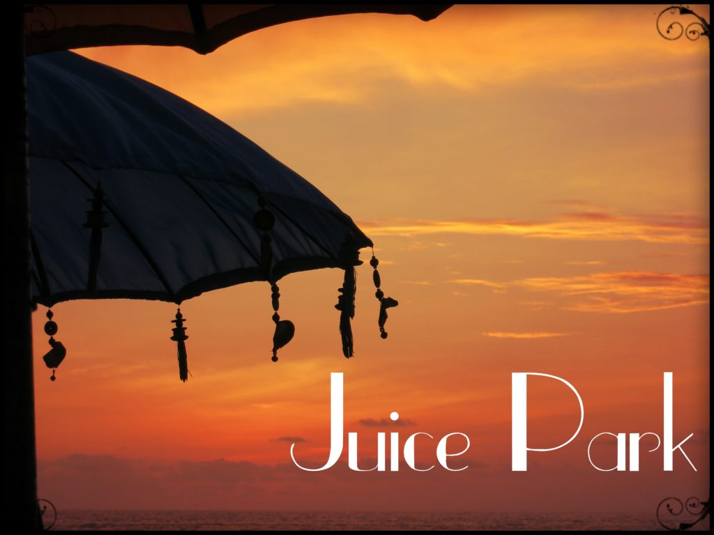 image of sunset at juice park seminyak bali