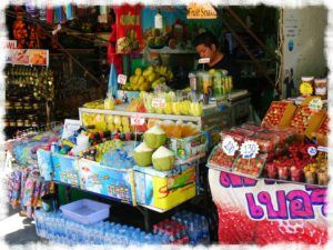 Fruit stalls nearby Doi Suthep Temple Chiang Mai