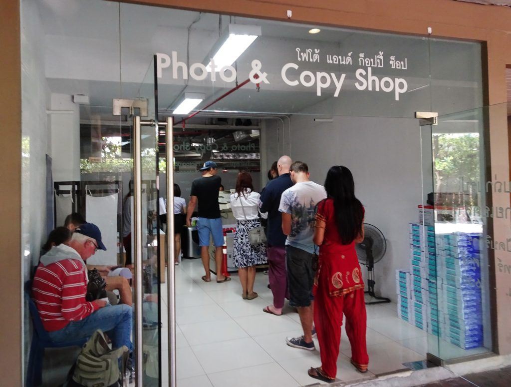 Copy and Photo shop at the Chiang Mai Immigration Office at the Promenada Mall