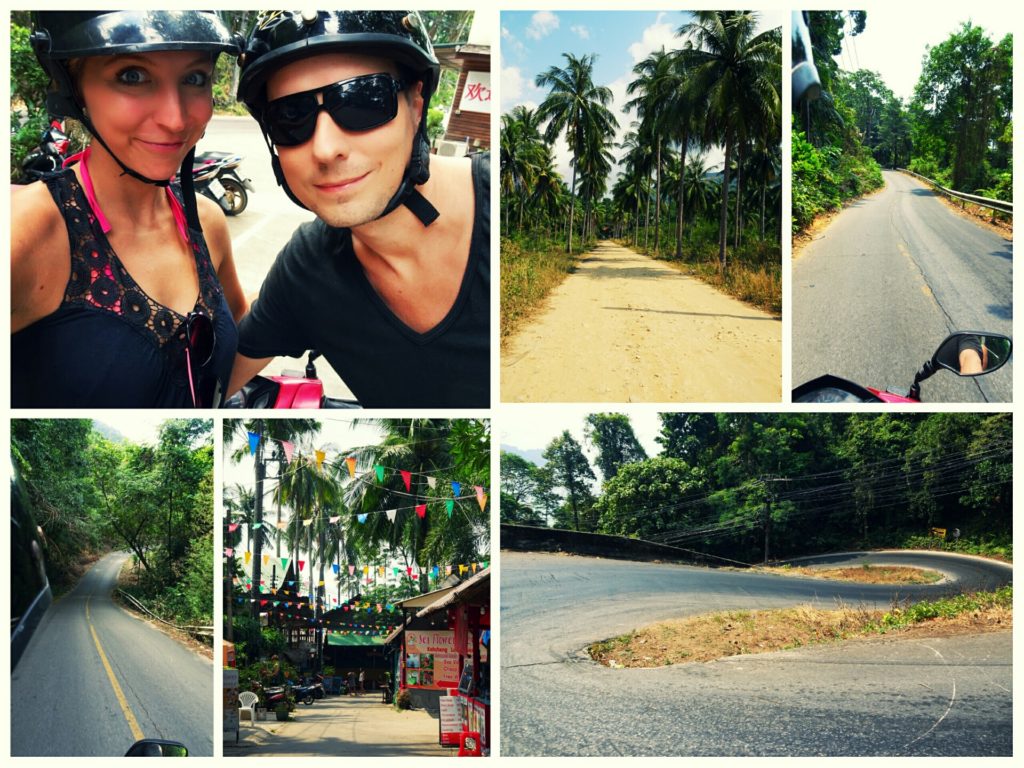 amazing jungle roads perfect for a scooter ride on Koh Chang along the west coast