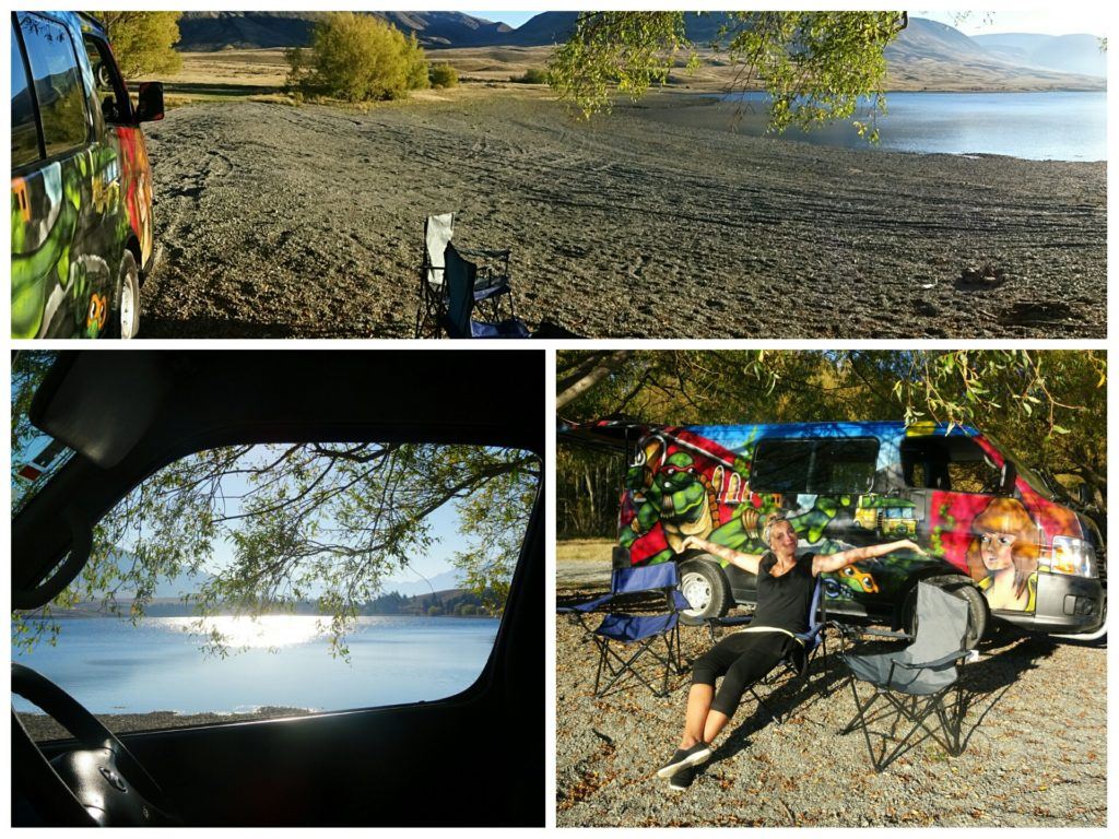 lake camp camping spot new zealand