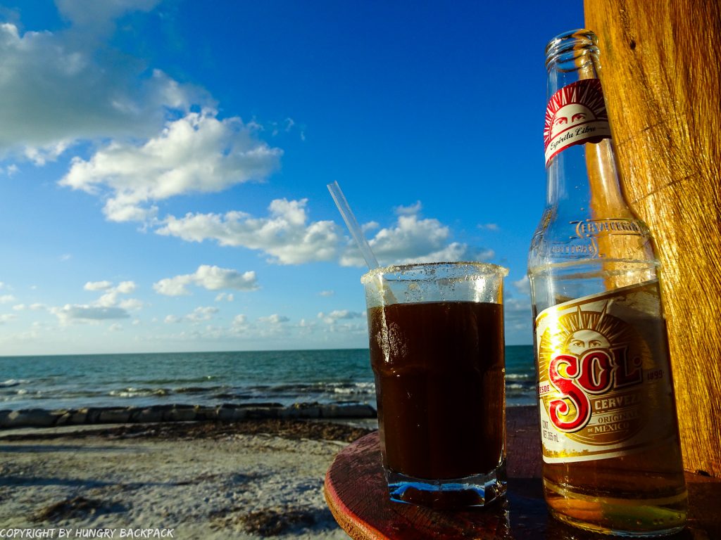 Holbox budget guide_sunset drinks_sol y michelada
