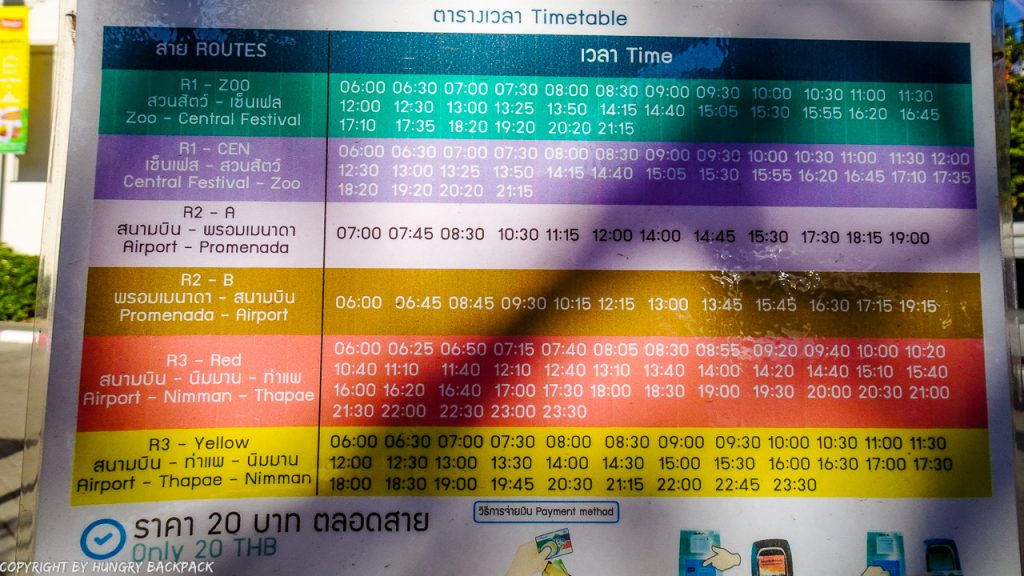 Chiang Mai public Bus_Timetable One Nimman