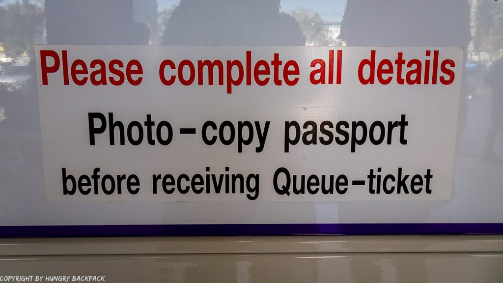 Extend Tourist Visa_procedure before queueing