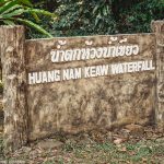Huang Nam Keaw Waterfall entrance sign