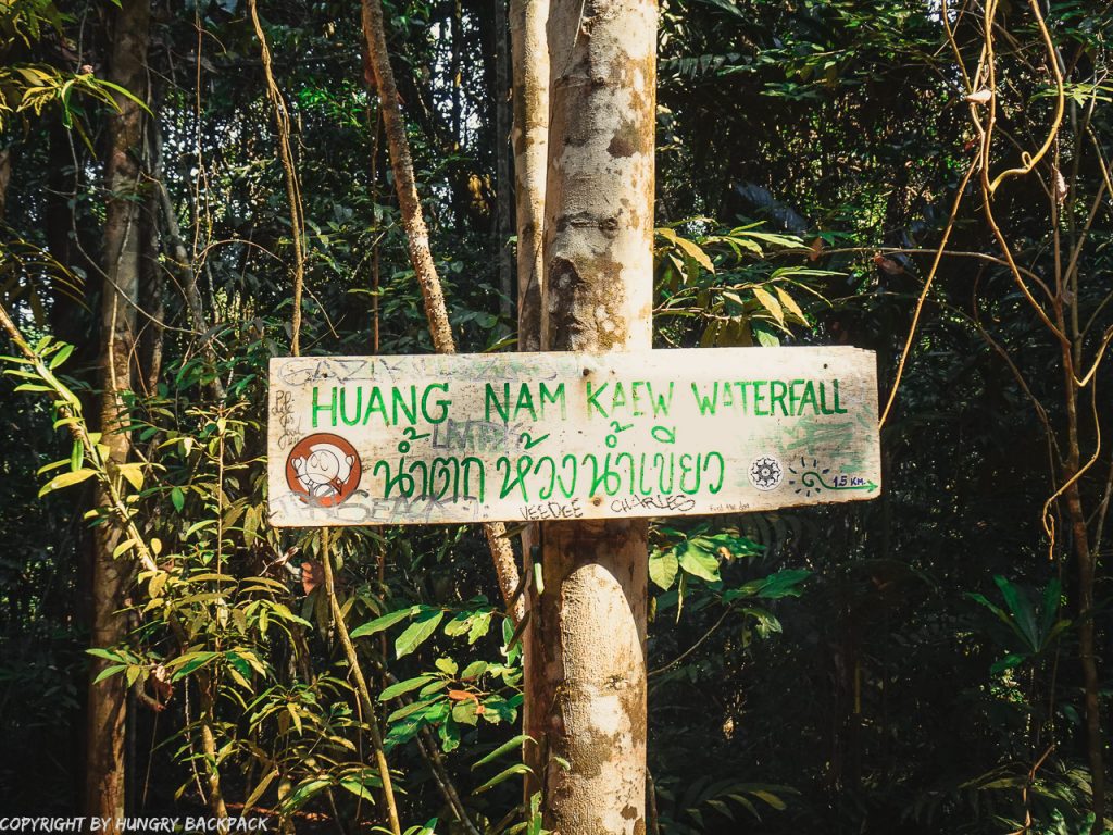 Guide Ko Kut_Huang nam keaw waterfall_sign