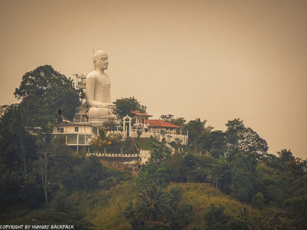 Big Buddha in Kandy from the distance