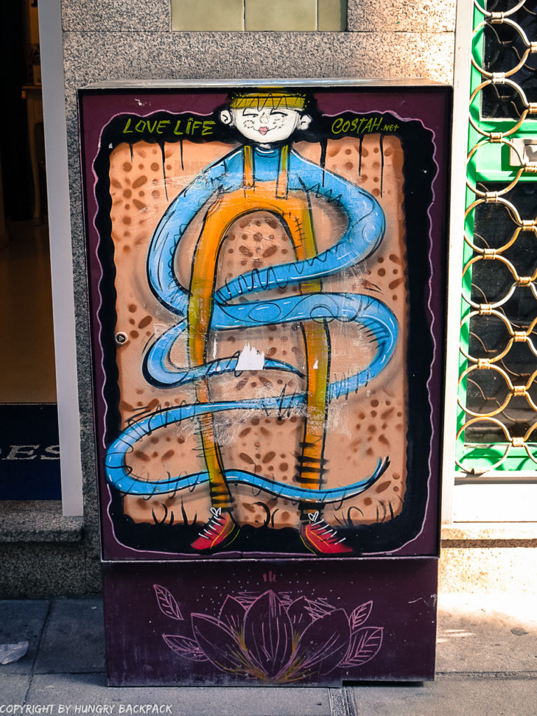Porto street art_Rua das Flores_electrical box_costah