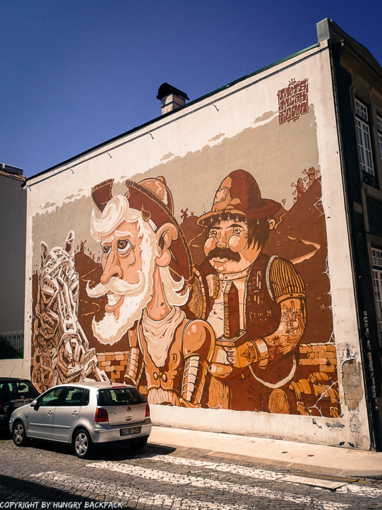Porto street art_Rua de Miguel Bombarda_D. QUIXOTE by MeskFedorMots