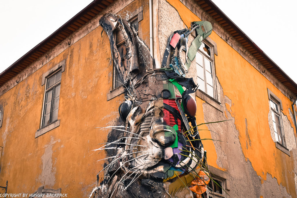 Porto street art_half rabbit by Bordalo II_4