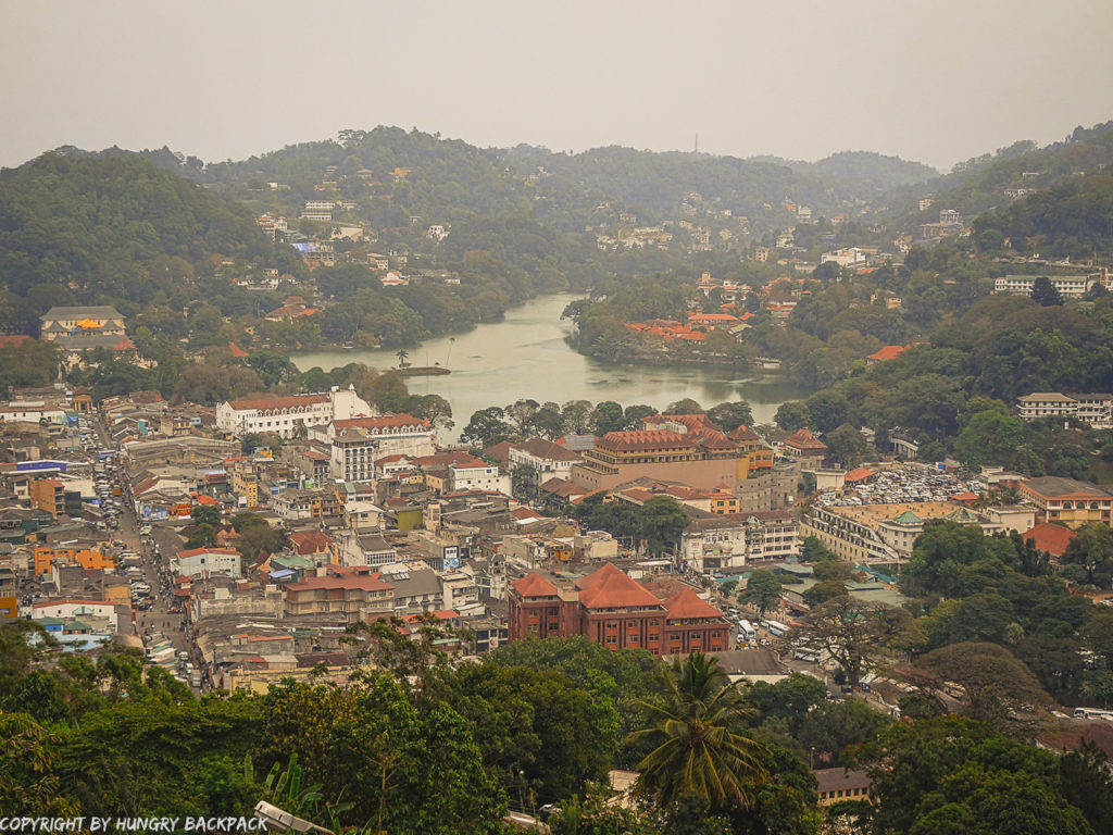 views of Kandy from top of Big Buddha