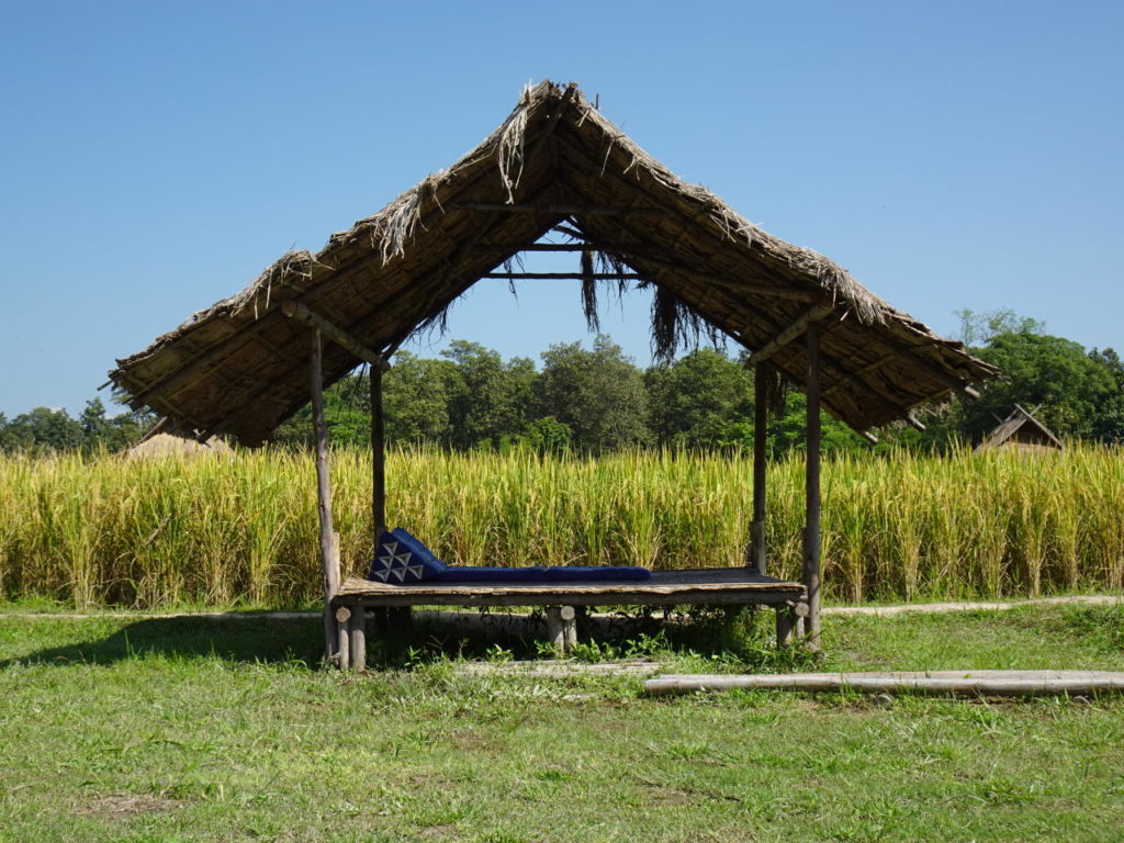 Straw hut to relax at Huay Tueng Tao